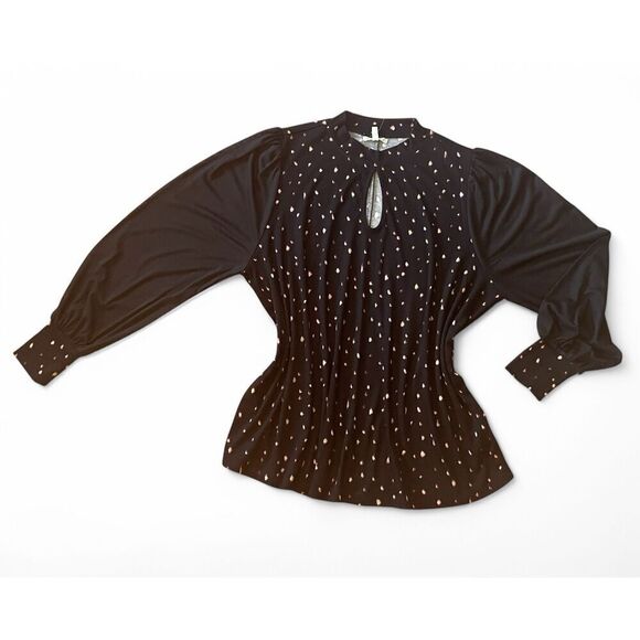 Maurice's Women’s US 1X Key Front Mesh Long Sleeve Blouse New W Tag - Picture 1 of 9